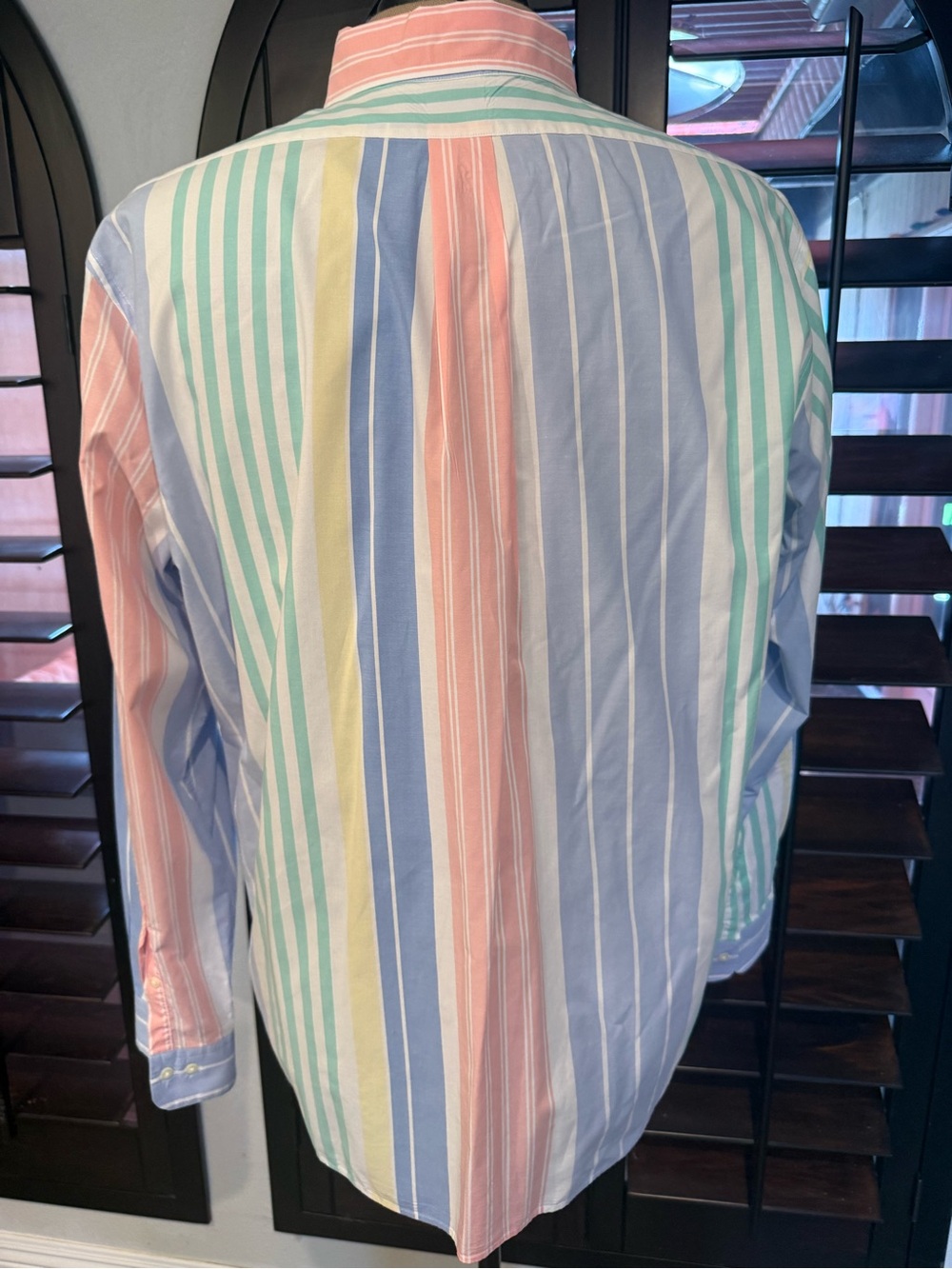 Brooks Brothers Friday Shirt Mens L Pastel Multicolor Stripe Cotton Button Down - Picture 4 of 9
